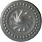 Ekena Millwork Foster Shell Ceiling Medallion (Fits Canopies up to 9 5/8"), Hand-Painted Silver, 15 3/4"OD x 2"P CM15FOSLS - alternate 1